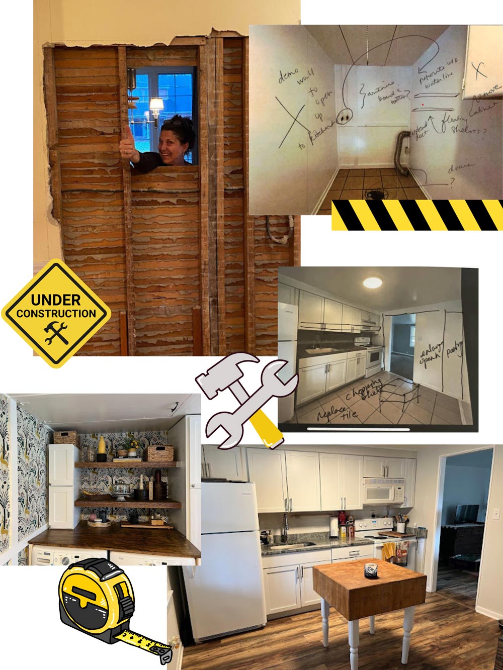 Collage of home rehab projects.