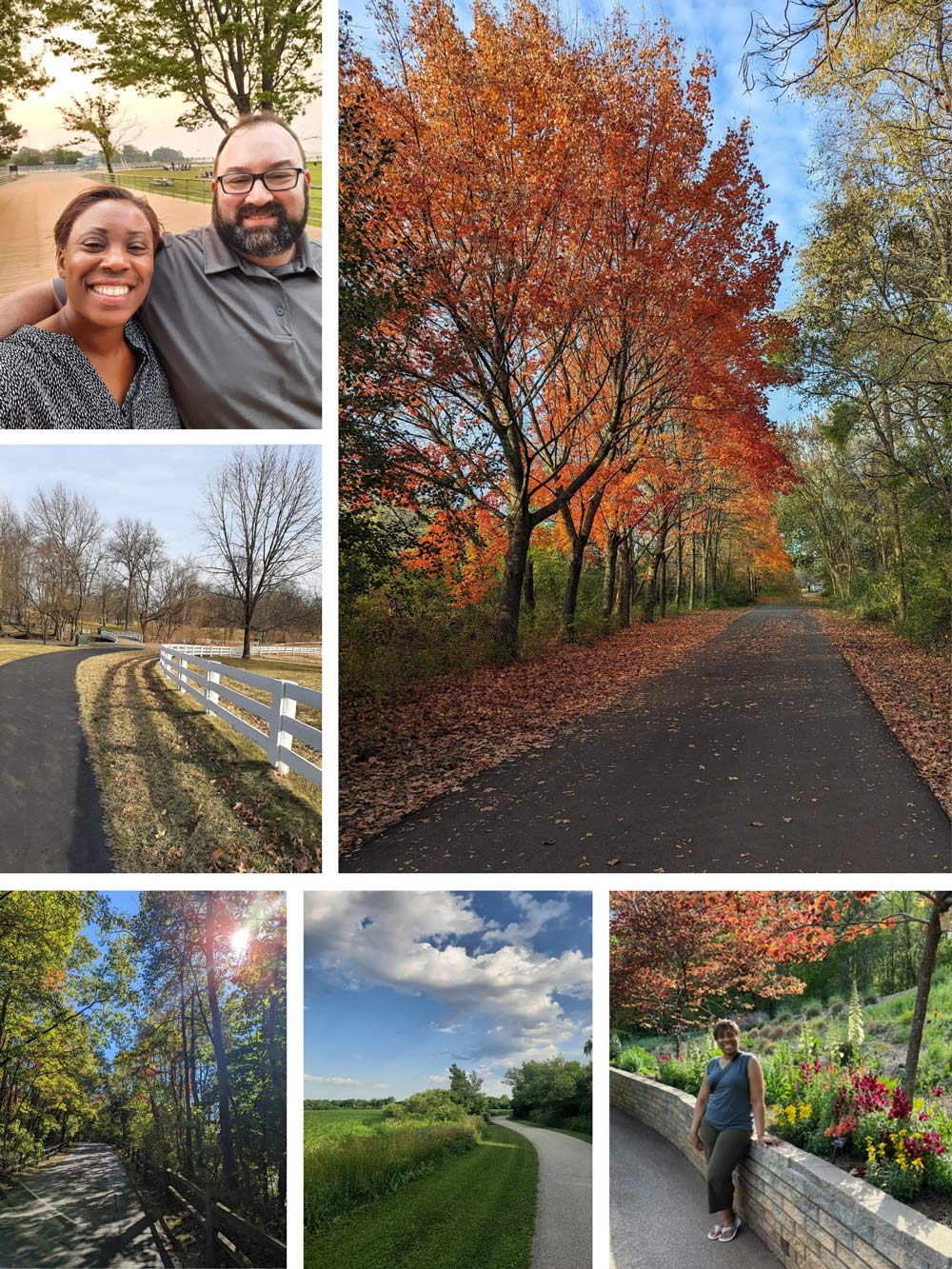 Collage of photos of Hermalena's walks